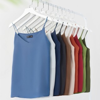 Áo 2 dây lụa satin cao cấp mặc trong vest cho nữ gillee cổ tim hai dây mảnh sang trọng