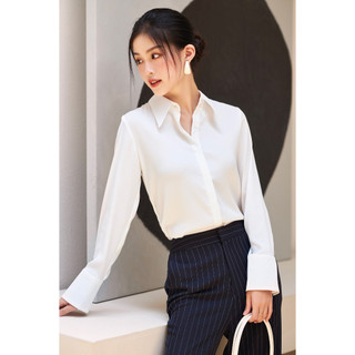 Áo sơ mi nữ kiểu công sở gillee vải lụa cao cấp đính cúc sang trọng fas253
