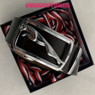 Thắt Lưng Da Nam Cao Cấp Khóa Tự Động. Dây Da Bò 100% Chính Hãng JAGUAR XF Mạ Bạc Gu Nam Tính GC1955
