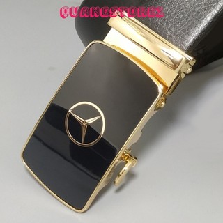 Thắt Lưng Da Bò 100% Nhập Khẩu Chính Hãng MERCEDES Mạ Vàng,Thắt Lưng Da Nam Hàng Hiệu Khóa Cài Tự Động Cao Cấp - TLN5653