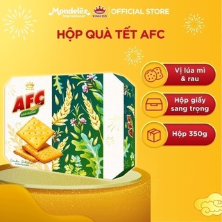 Bánh quy afc vị lúa mì và vị rau, hộp quà tết 350g
