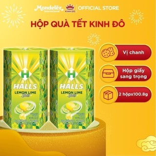 Combo 2 hộp Kẹo muối Halls vị Chanh 100.8g x 2