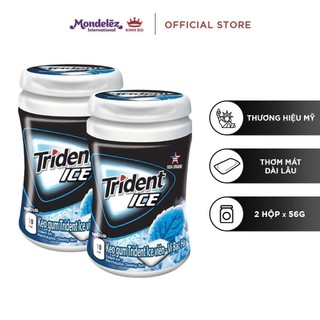 Combo 2 Kẹo Gum Trident Ice Viên Hộp 56g (40 Viên)