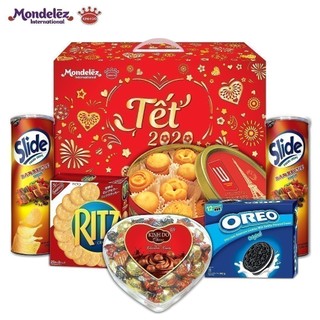 COMBO BÁNH TẾT NHƯ Ý: Bánh LU 540g,Koko Choco Tim138g, Slide Barbecue 160g,Ritz 247g,Oreo Vanilla 352.8g