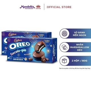 Combo 2 hộp Bánh OREO sôcôla pie, hộp 180g