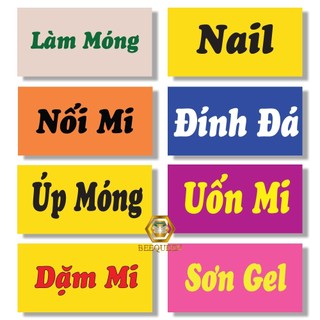 [Có sẵn] Thẻ Quảng Cáo Dịch Vụ Tiệm Nail - Mi - Spa Gắn Cửa, Tường