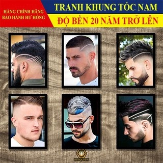 [TN61-80] Album 20 Mẫu Khung Tranh Tóc Nam Trang Trí Tiệm Tóc - Salon - Barber Shop