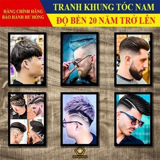 [TN121-140] Album 20 Mẫu Khung Tranh Tóc Nam Trang Trí Tiệm Tóc - Salon - Barber Shop
