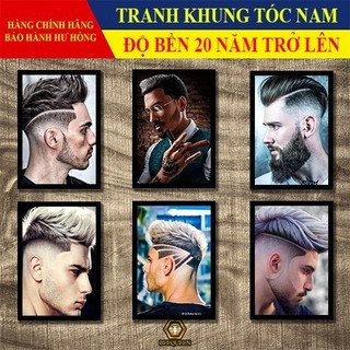 [TN41-60] Album 20 Mẫu Khung Tranh Tóc Nam Trang Trí Tiệm Tóc - Salon - Barber Shop