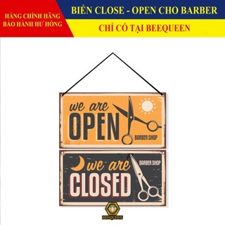 Biển Đóng - Mở Cửa - Biển Close - Open 2 Mặt Cho Barber Shop