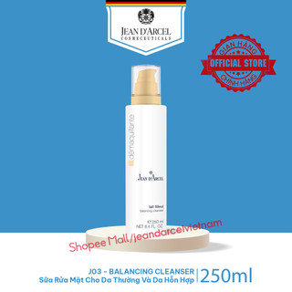 J03 Sữa rửa mặt cho da thường và da hỗn hợp - Balancing Cleanser 250ml - Jean d'Arcel