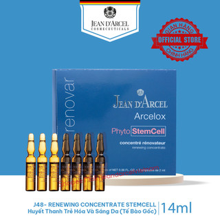 J48 Huyết thanh trẻ hóa và sáng da (tế bào gốc) Renovar - Renewing Concentrate - Stemcell 7x2ml - Jean d'Arcel