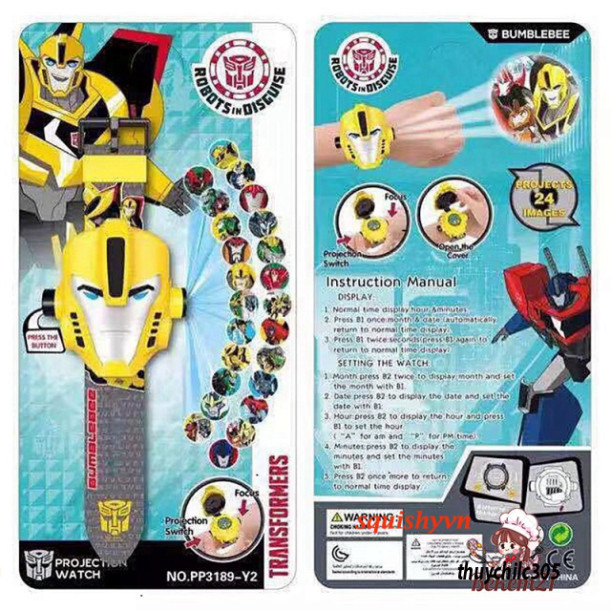 Đồng Hồ Chiếu Hình Paw Patrol Chase Marshall Rubble Skye