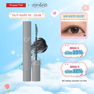 [Rom&nd] Mascara chuốt mi siêu dài và cong mi tự nhiên, chống trôi Hàn Quốc Romand Han All Fix Mascara - Han All Line 7g