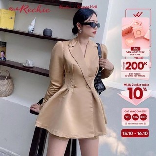 Rechic Áo Vest Faux kiểu cổ vest tay dài thời thượng thanh lịch (KHÔNG KÈM QUẦN)