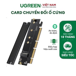 Card chuyển PCI-e ra NVMe PCIe 4.0 UGREEN 30715 Kích thước vật lý khe 16X băng thông 4X - Hàng phân phối chính hãng