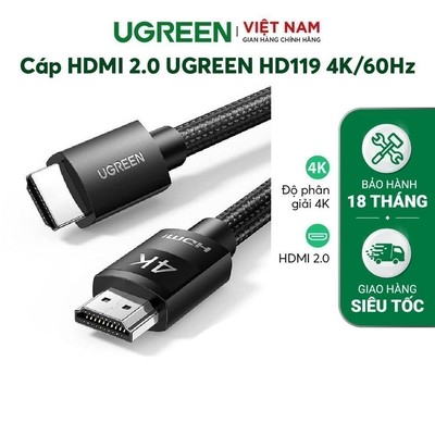 [Outlet] Cáp HDMI 2.0 hỗ trợ 4K UGREEN HD119