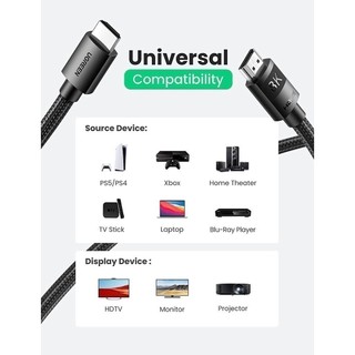 Cáp HDMI 2.1 hỗ trợ 8K UGREEN HD150