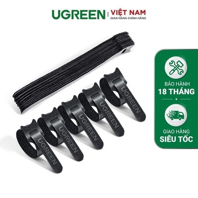 Dây dán tiện lợi UGREEN 50370 20245 Velcro làm gọn nhiều loại dây dài 14-18 cm