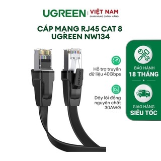 Cáp mạng RJ45 Cat 8 hỗ trợ truyền dữ liệu 40Gbps dài 0.5-5m UGREEN NW134