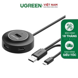 Hub usb 2.0 4 cổng chip terminus fe1.1 hỗ trợ otg dài 80cm ugreen cr106