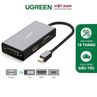 Bộ chuyển đổi Mini DisplayPort sang HDMI, DVI và VGA UGREEN MD114 Hàng Chính Hãng