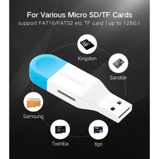 Đầu đọc thẻ TF/Micro-SD 2 cổng USB + OTG tốc độ lên đến 480Mbps UGREEN 30358