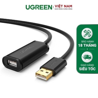 Dây USB 2.0 nối dài Active có CHIP UGREEN US121 (màu đen)