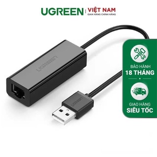 Bộ chuyển đổi USB 2.0 sang cổng LAN RJ45, hỗ trợ 10/1000Mbps UGREEN CR128