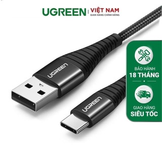 Cáp sạc nhanh usb 2.0 sang usb type c dòng 3a dài 0.25-2m ugreen us301