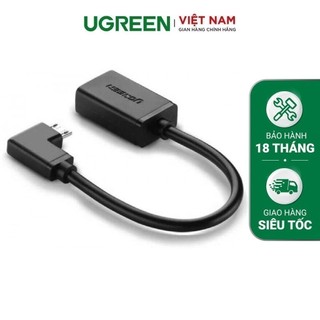 Dây usb2.0 sang micro usb vuông góc, hỗ trợ otg dài 15cm ugreen us119 10379