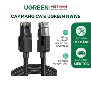 Cáp mạng Cat6 hỗ trợ truyền dữ liệu lên đến 1000Mbps dài 1-5m chính hãng UGREEN NW135
