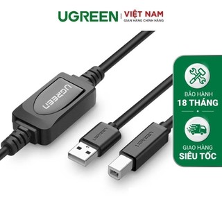 Cáp máy in usb 2.0 sang usb-b tích hợp ic khuyếch đại ugreen us122
