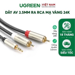 Cáp audio 3.5mm sang rca vỏ nhôm ugreen av135