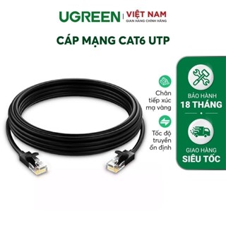 Cáp mạng Cat6 UTP UGREEN NW102 | Tốc độ truyền tải cao 1000Mbps | Lõi thuần đồng 26AWG | Bảo Hành 18 Tháng 1 Đổi 1.