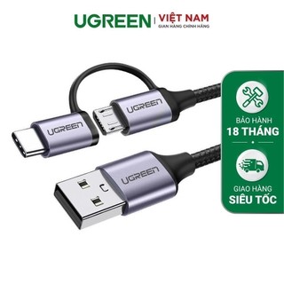 Dây sạc và truyền dữ liệu đa năng 2 trong 1 USB2.0 sang UGREEN US177