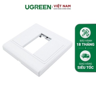 Mặt nạ âm tường vga, av, hdmi nhựa pvc màu trắng ugreen 20316