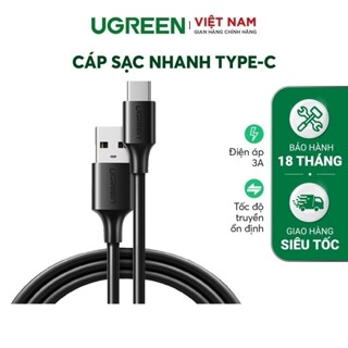 Cáp sạc USB 2.0 A sang USB C Ugreen US287 | Hỗ trợ tối đa 5V3A ~ 15w | Tốc độ truyền 480Mbps | Bảo Hành 18 Tháng
