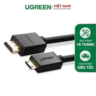 Dây mini HDMI sang HDMI 1.4 thuần đồng UGREEN HD108 - Hàng chính hãng