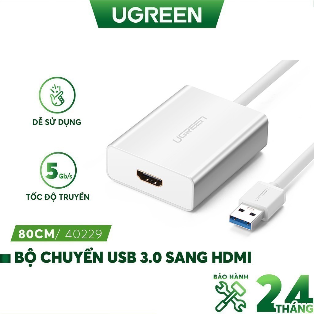 Bộ chuyển đổi USB 3.0 sang HDMI chính hãng UGREEN 40229