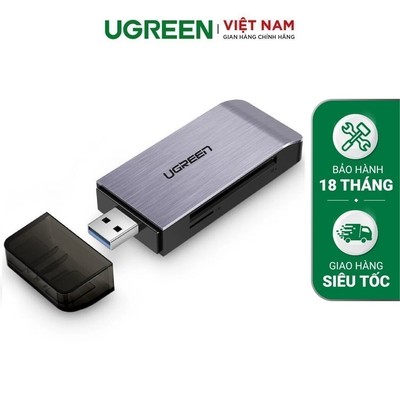 Đầu đọc thẻ tốc độ cao đa năng UGREEN CM180 hỗ trợ thẻ SD/TF/CF/MS - Chính hãng - Bảo hành 18 tháng 1 đổi 1 50540 50541