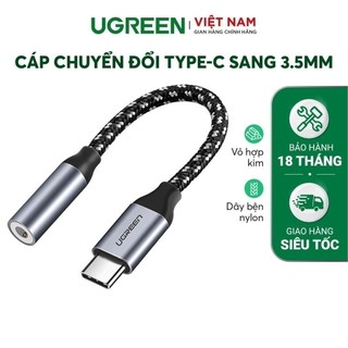 Cáp chuyển đổi Type C sang 3.5mm UGREEN AV142|Không chip DAC | Thiết kế cáp hiện đại, nhỏ gọn | Bảo Hành 18 Tháng 1 Đổi1
