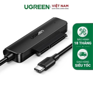 Cáp chuyển đổi hai loại USB 3.0 và USB type C sang Sata (7+15) cho ổ cứng ngoài SSD, HDD 2.5 inch, dài 50cm UGREEN CM321