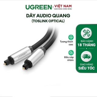 Dây audio quang (Toslink Optical) UGREEN AV108 | Đầu nhôm | Nhiều độ dài từ 1-3m | Bảo Hành 18 Tháng 1 Đổi 1