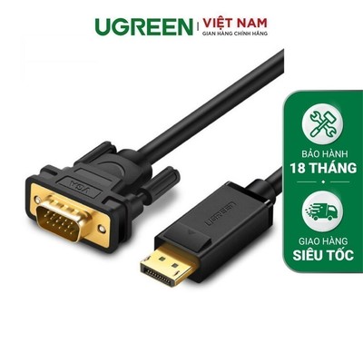 Dây chuyển đổi DisplayPort sang VGA hỗ trợ phân giải 1920x1200, dài 1-3m UGREEN DP105