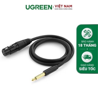 Cáp chuyển đổi từ 6.5mm sang AV Cannon (XLR) âm cho microphone, stereo, mixer, amplifier UGREEN AV131 - Hàng chính hãng