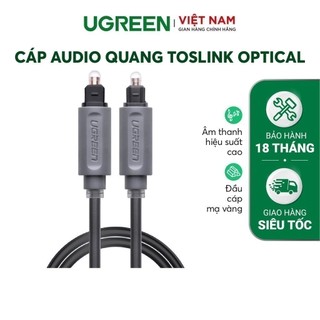 Dây Audio quang Toslink Optical UGREEN AV122 | Đầu nối mạ vàng | Có nắp bảo vệ | Bảo Hành 18 Tháng 1 Đổi 1.