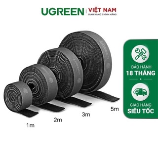 Dây dán Velcro màu xám UGREEN LP124 Tiện dụng đa năng | Dài 1-5m Bảo Hành 18 Tháng 1 Đổi 1