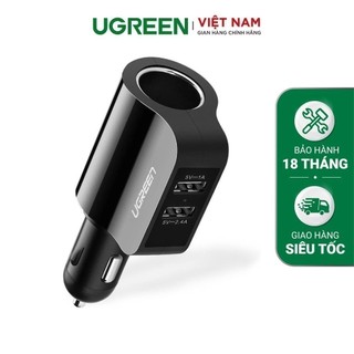 Sạc điện thoại/máy tính bảng 2 cổng usb 2.0 trên ô tô ugreen cd115 20394