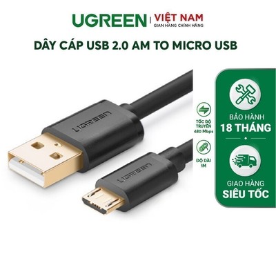 Dây cáp Micro USB 2.0  - USB-A sang Micro USB - Dài 0.25-3m - US125/ US289  - Bảo hàng 18 tháng 1 đổi 1